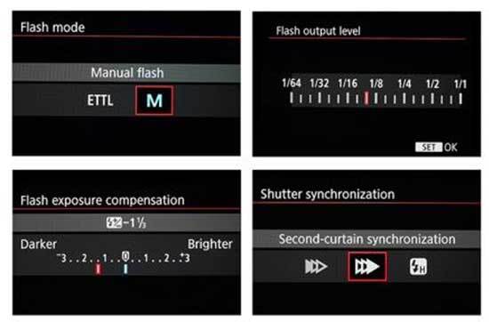 Converter controls for TTL, manual, and exposure adjustments