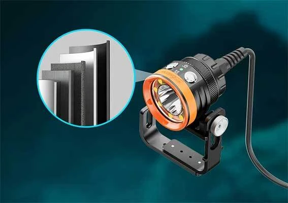 OrcaTorch FlexDive modular light head B49 battery B98 battery and canister cable components