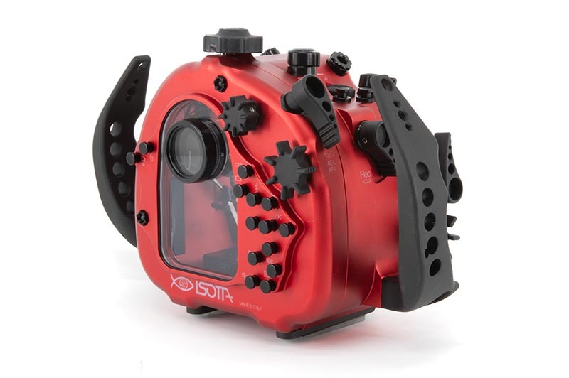 Rear controls and wide display window on the Isotta Nikon ZR underwater housing