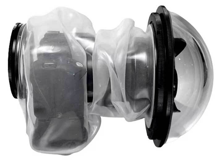 Water-sealed soft housing with dome in shallow surf