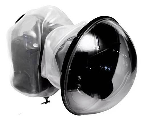 Photographer shooting in heavy rain with Outex flexible housing