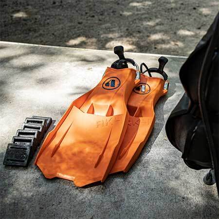 RK4 fins packed for travel