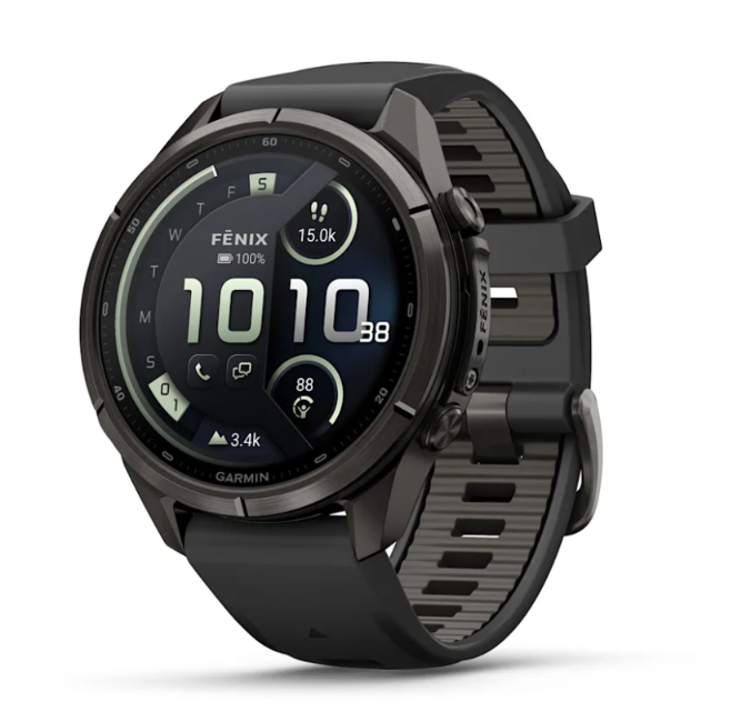 Garmin Fenix 9 Pro 43mm AMOLED dive screen showing depth and dive data underwater