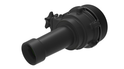 Side view of Marelux SOFT Mini snoot showing adjustable beam aperture
