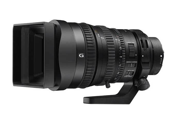 Cinema-ready control rings on the Sony power zoom lens