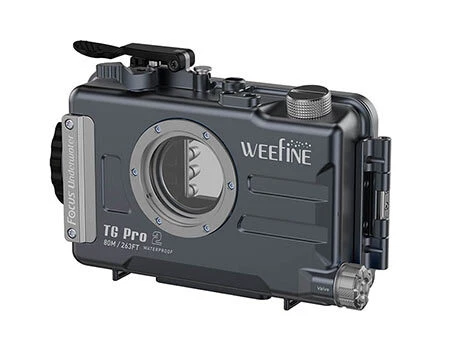M52 lens mount and accessory interface on Weefine WFH-TG PRO2 underwater housing