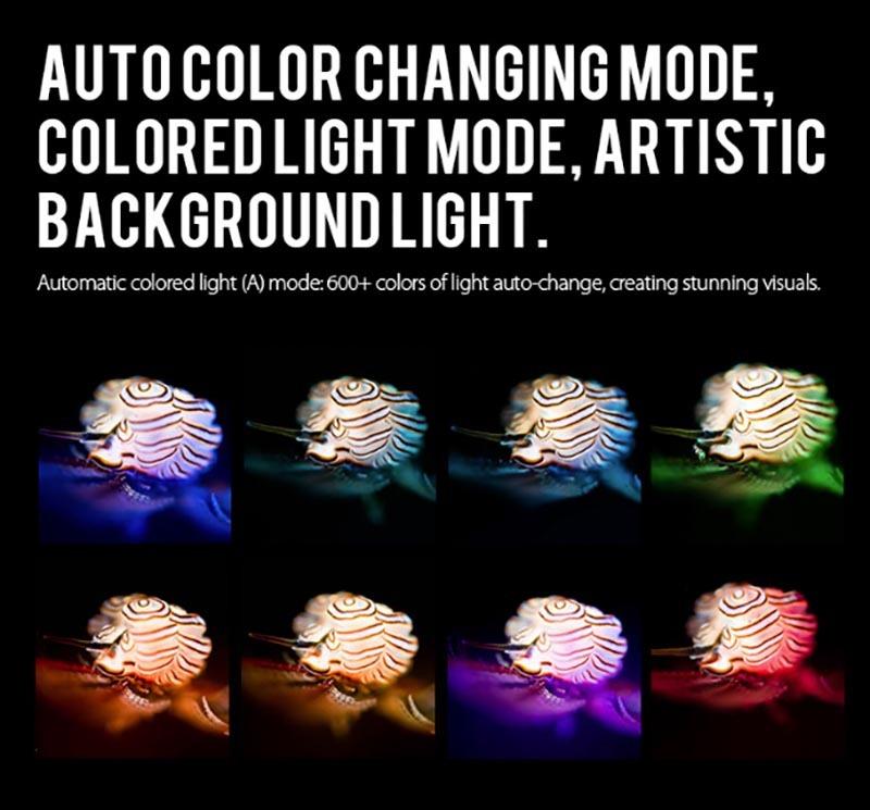 Weefine Smart Focus 5000 V2 flood, spot, red, and strobe modes