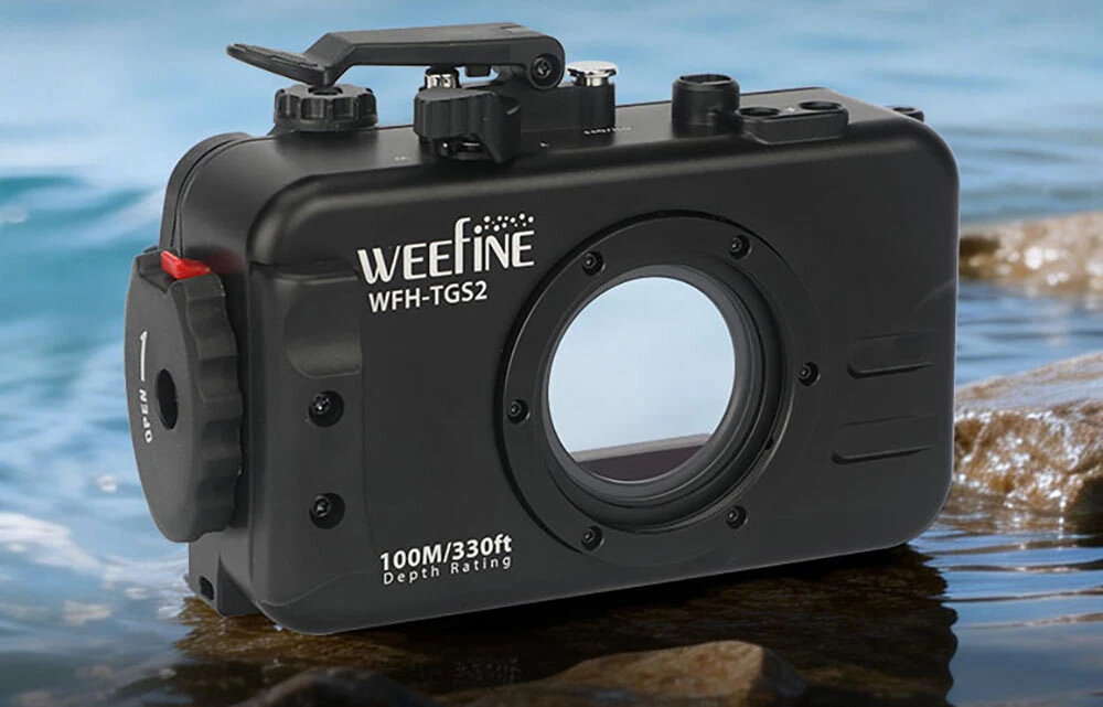 Weefine WFH-TGS2 aluminum underwater housing for Olympus TG-7, TG-6 and TG-5 cameras