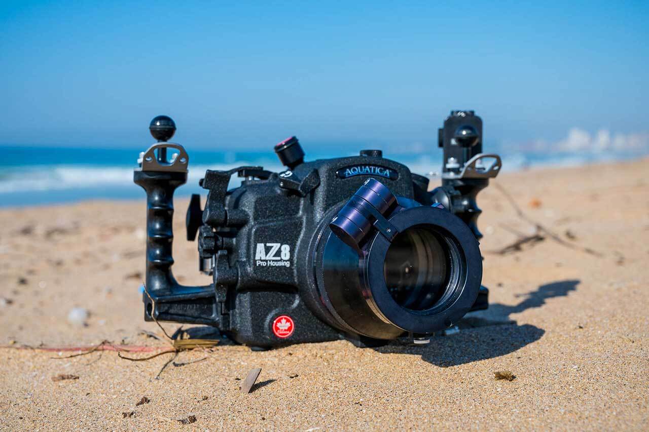 hero graphic for the Aquatica Nikon Z8 Underwater Housing.