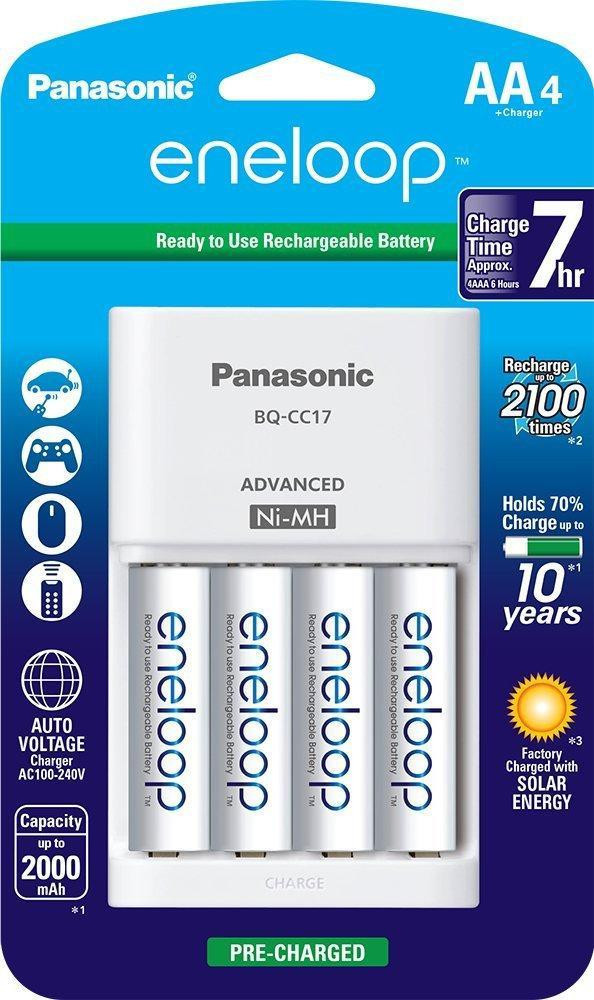 eneloop AA 2100 cycle, Ni-MH Pre-Charged Rechargeable Batteries, 4 Pack