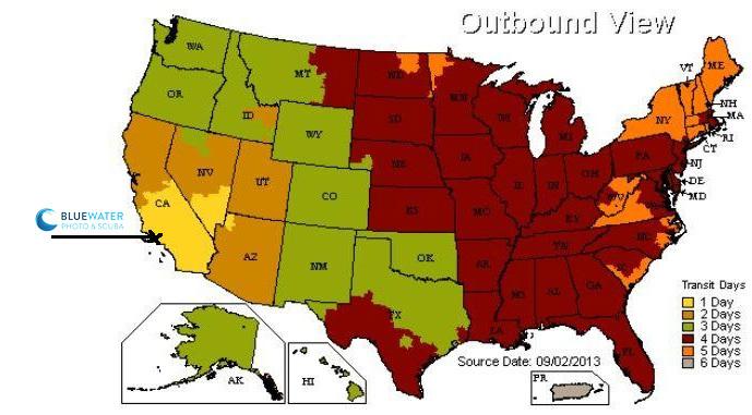BWP Shipping Map