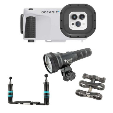 Oceanic+ Dive Housing w/ Kraken Hydra 2500 V2 Video Light Package