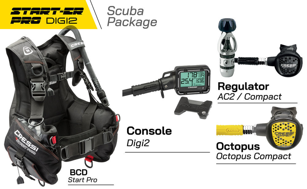 Cressi Start-Er Pro Digi 2 Package