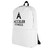 ACCELER FITNESS Backpack white with black logo
