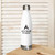 ACCELER FITNESS Stainless steel water bottle white with black logo