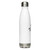 ACCELER FITNESS Stainless steel water bottle white with black logo