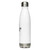 ACCELER FITNESS Stainless steel water bottle white with black logo