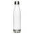 ACCELER FITNESS Stainless steel water bottle white with black logo