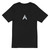 ACCELER FITNESS Unisex Short Sleeve V-Neck T-Shirt black with light gray logo