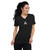 ACCELER FITNESS Unisex Short Sleeve V-Neck T-Shirt black with light gray logo