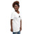 ACCELER FITNESS Unisex Short Sleeve V-Neck T-Shirt white with black logo