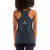 ACCELER FITNESS Women's Racerback Tank dark colors with light gray logo