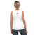 ACCELER FITNESS Women's Four-way stretch Tank Top white with black logo on back