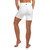 ACCELER FITNESS Yoga Shorts white with black logo