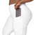 ACCELER FITNESS Leggings white with pockets white with light gray logo