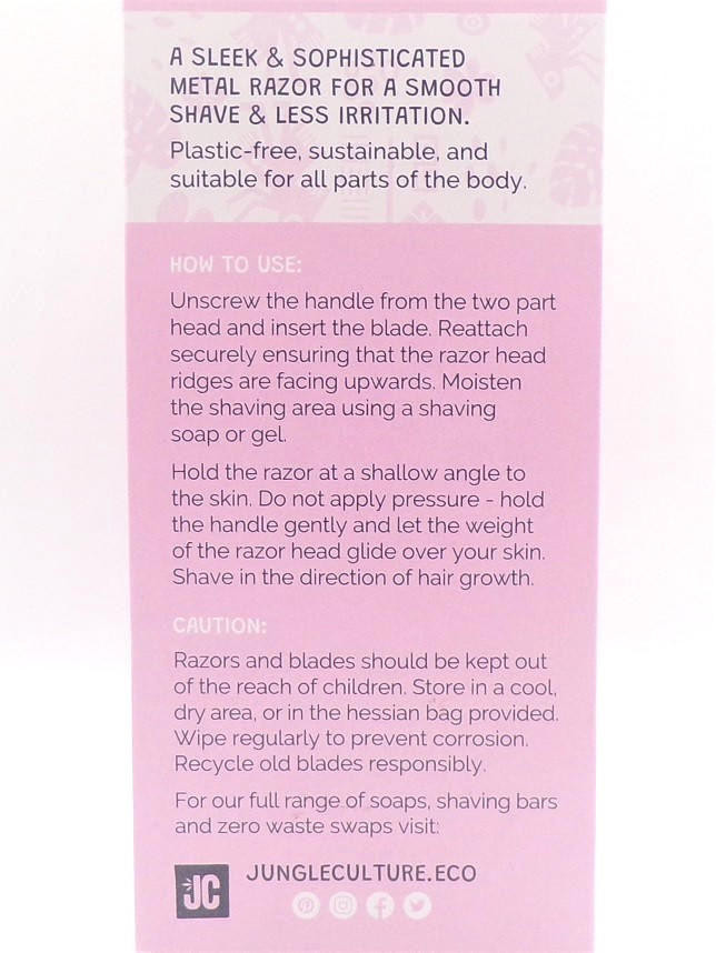 Jungle Culture – Reusable Safety Razor – Pink Rose – Eco‑Friendly ...