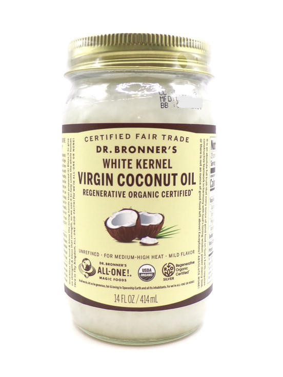 Coconut Oil Organic White, 14oz. Ullman’s Health and Beauty