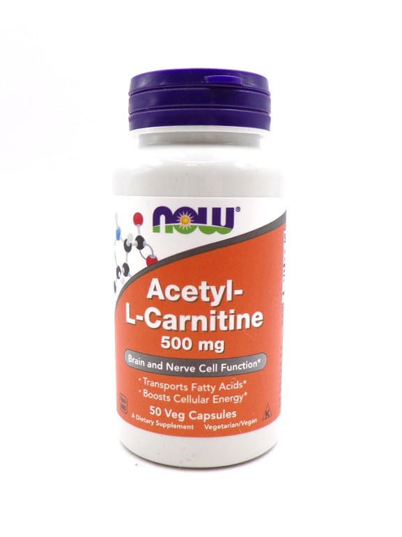 Acetyl-L-Carnitine - 500mg - Brain and Nerve Cell Function - Boosts  Cellular Energy - 50ct