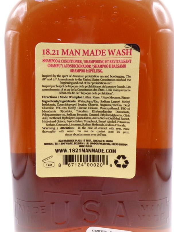 Sweet Tobacco Anti-Flake Shampoo – 18.21 Man Made Wash Für Männer, Gegen Schuppen, Mit Tabak-Duft