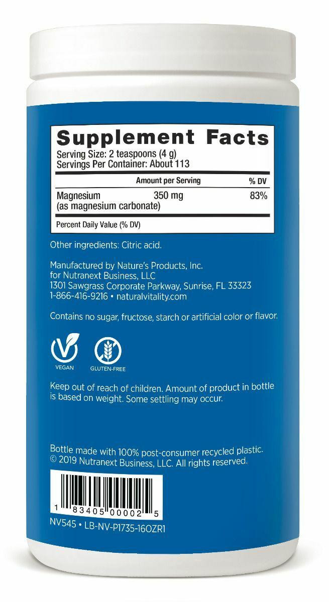 Natural Vitality Calm Magnesium Carbonate Drink Unflavored 16oz