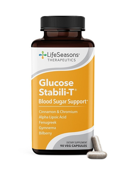 LifeSeasons Glucose Stabiliti-T - Support Healthy Blood Sugar Levels Naturally - Glucose Metabolism - Dietary Supplement - 90 Capsules 