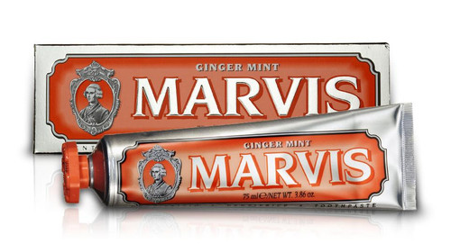 Marvis – Ginger Mint Toothpaste – Warming Ginger & Cool Mint Fresh Breath, Whitening & Premium Italian Formula – 75ml