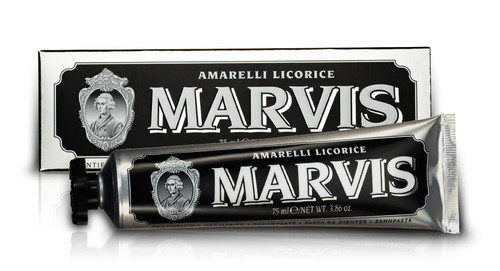 Marvis – Amarelli Licorice Mint Toothpaste – Refined, Bitter‑Sweet Freshness, Whitening & Premium Italian Formula - 75ml