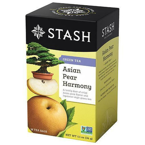 Stash Tea – Asian Pear Harmony Green Tea – Bright Pear‑Infused Green Tea – 18 Bags