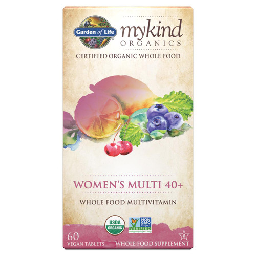 Garden of Life - Organics Women’s Multi 40+ – Whole Food Multivitamin with B‑12, Vegan D3 & Organic Herbs - 60 Tablets
