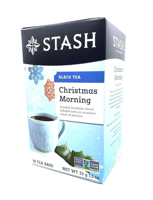 Stash Tea – Christmas Morning – Black Tea & Jasmine Green Tea Blend – 18 Bags