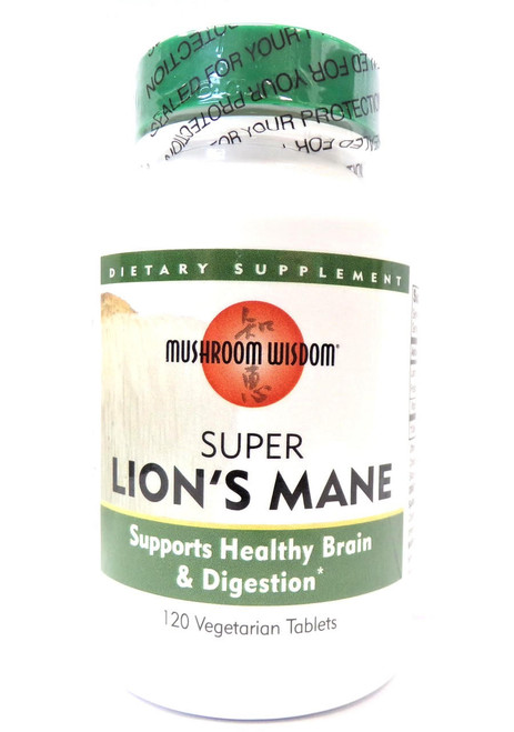 Mushroom Wisdom – Super Lion’s Mane – Cognitive & Digestive Support – 120 Tablets