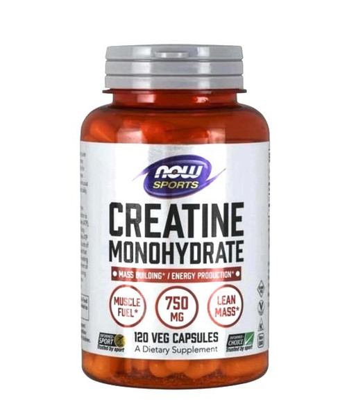 NOW Creatine Monohydrate, 750mg 120 Capsules 