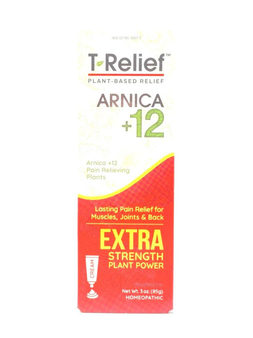 MediNatura – T‑Relief Arnica +12 - Extra Strength - Pain Relieving Cream – Plant‑Powered Comfort – 8oz