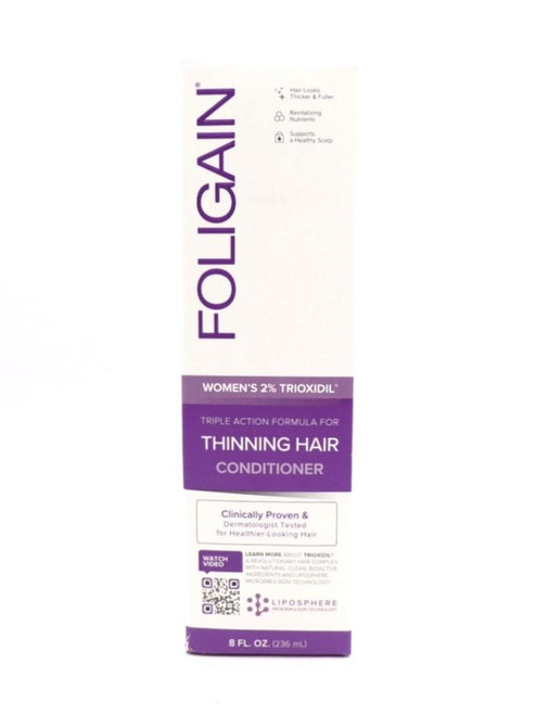 Foligain Women's Triple Action Conditioner For Thinning Hair 8oz. 