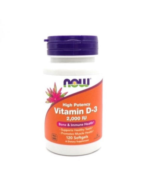 NOW Foods - Vitamin D-3 - 2,000IU - 120 Softgels