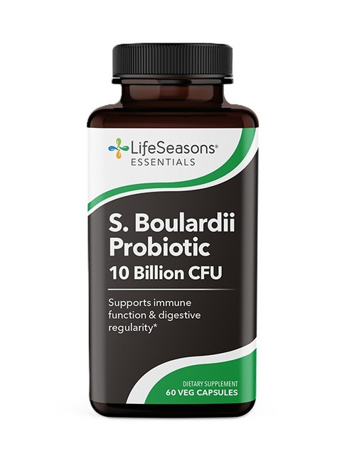 LifeSeasons S. Boulardii Probiotic - 10 Billion CFU - Supports Healthy Gut & Digestion - 60 Capsules 