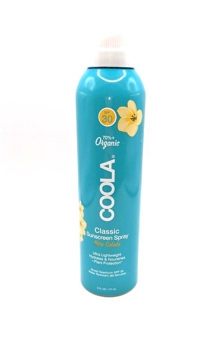 Coola Classic Sunscreen Spray Pina Colada, SPF30, 6oz 