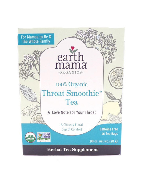 Earth Mama Throat Smoothie Tea, 16 Bags Organic 