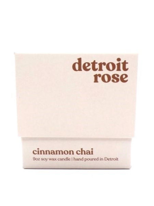 Detroit Rose Cinnamon Chai Soy Wax Candle 9 oz 