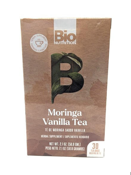 Bio Nutrition – Moringa Vanilla Flavored Tea – 30 Bags – Nutrient‑Dense Herbal Tea